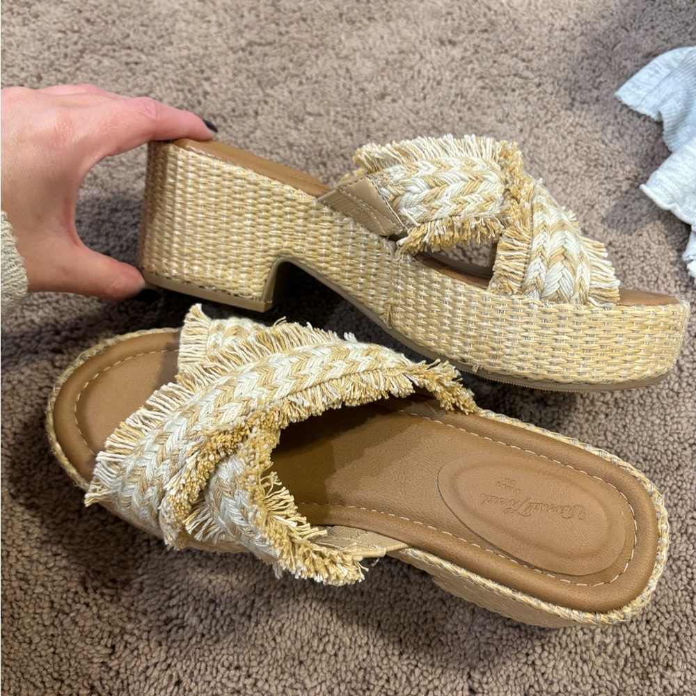 Women's Woven Platform Sandals